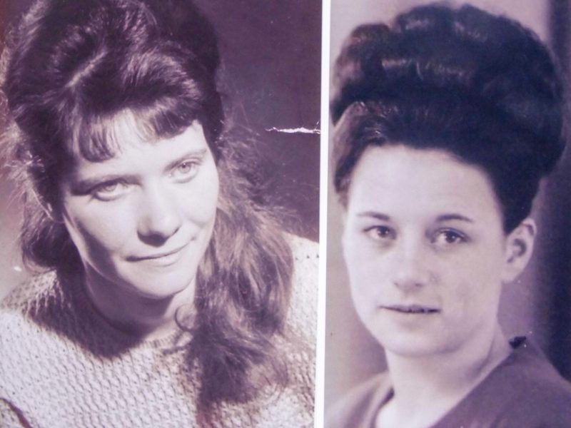 Portraits anciens de deux femmes, photos de famille